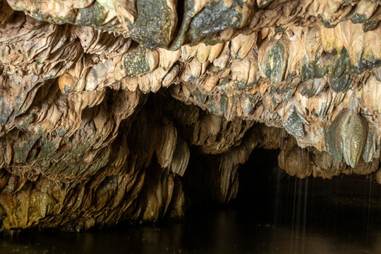 The entrance to the Ağlayan Cave in Dikili district of Izmir.