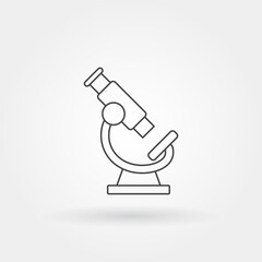 microscope single isolated icon with modern line or outline style