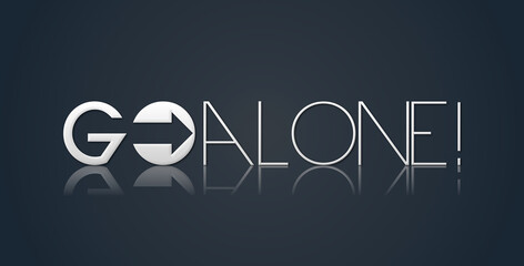 Go alone con sfondo colorato