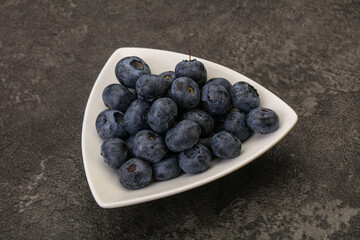 Ripe sweet tasty blueberries heap