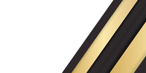 Luxury modern gold black white abstract presentation background with geometric shapes and blank copy space for text