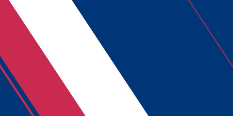 Abstract blue white red US America presentation background. Suit for social media post stories and presentation template.