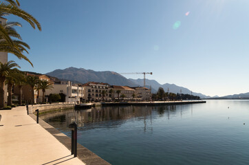 View of the Town of Tivat, Montenegro