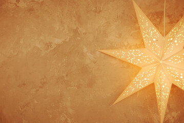 Light design background with decorative star with empty space for text content
