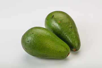 Two ripe exotic avocado vegetable