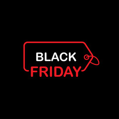 Black Friday label. Special sale offer