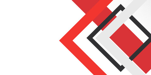 Simple white black red abstract presentation background with copy space for text