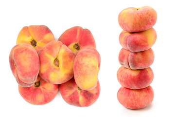 Fig peach isolated on white background.