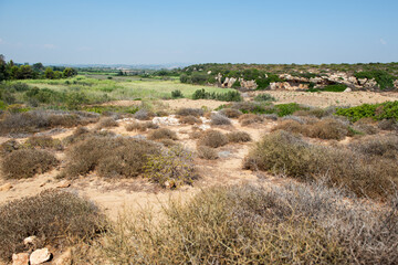 Deserted rocky area in Sicily, Italy.