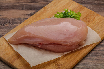 Raw chicken breast for cooking