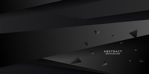 Dark black abstract background. Vector illustration design for business presentation, banner, cover, web, flyer, card, poster, game, texture, slide, magazine, and powerpoint. 