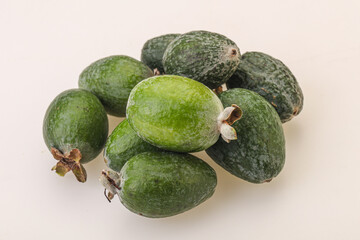 Tropical green sweet fruit Feijoa