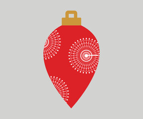 Christmas balls red And White with snowflakes Design. Isolated on white background. Set of Christmas balls with snowflakes Vector illustration Symbol Icon Design.	
