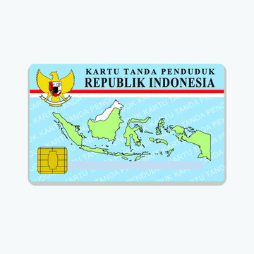 KTP indonesia id card Vector illustration flat design