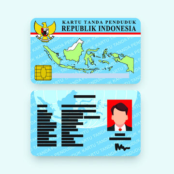 KTP indonesia id card Vector illustration flat design
