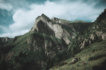 Fototapeta premium Allgäuer Alpen bei Oberstdorf, Oytal