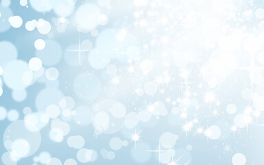 Silver Christmas or New Year eve background with bokeh and copy space. Abstract holiday backdrop.