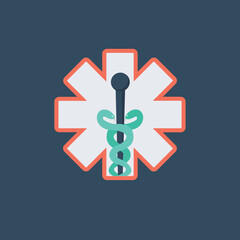 
Star of life, a global symbol of emergency medical services 
