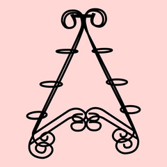 Iron flower stand. Beautiful forged product