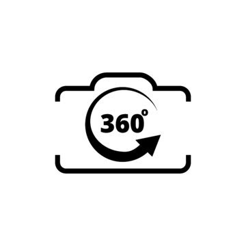 360 Grade Camera Icon For Web Design Isolated On White Background