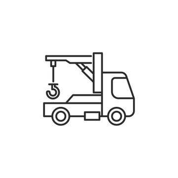 Manipulator truck icon isolated on white background. Vehicle symbol modern, simple, vector, icon for website design, mobile app, ui. Vector Illustration