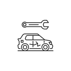 Car service icon isolated on white background. Repair symbol modern, simple, vector, icon for website design, mobile app, ui. Vector Illustration