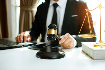 justice and law concept.Male judge Consultation and legal concepts, lawyers, 