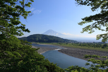 富士川と富士山