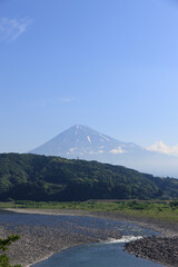 富士川と富士山