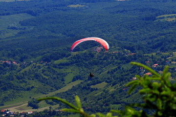 Paraglider in the sky Croatia adrenaline sports