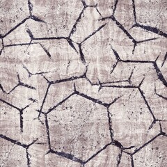 Dark purple and beige texture seamless pattern. High quality illustration. Silhouette of natural material arranged in a seamless pattern. Outlined sketch surface design. Wrinkled cloth texture.