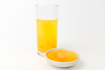 Citron tea on a white background