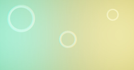 Render with torus on blue and green background