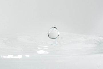 Water splash on a gray background wallpaper