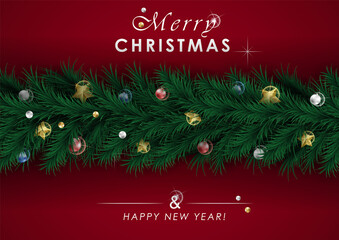 Fototapeta na wymiar Christmas banner, Xmas sparkling lights garland. Cutout Gold Foil Stars and Silver Snowflakes.