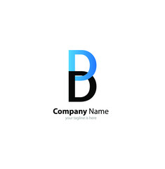 the simple modern logo of letter B with white background
