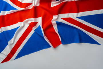 Photo of rippled flag of Great Britain
