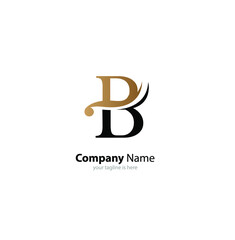 the simple modern logo of letter B with white background