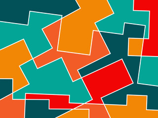 Abstract colorful asymmetric shapes background