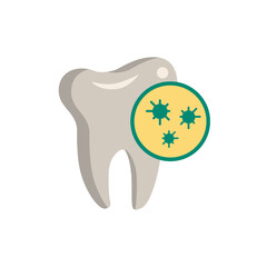 Germs On Teeth icon. Simple element from dentistry collection. Creative Germs On Teeth icon for web design, templates, infographics and more