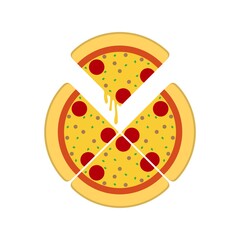 Pizza icon isolated on white background