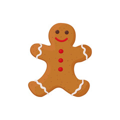 Christmas gingerbread. Vector illustration isolated on white background