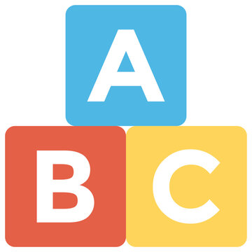 
Kids educational and learning toy, alphabetical blocks of letters ABC

