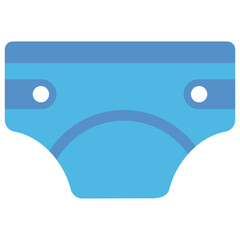 
Flat icon design of a diaper
