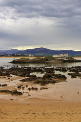 rocky beach in the city of santander