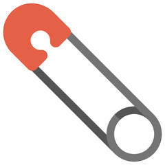 
Flat vector icon of a safety pin
