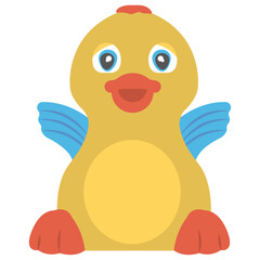 
A rubber duck is a toy shaped like a stylized duck and is often symbolically linked to bathing 
