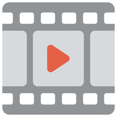 
Flat icon design of movie clip
