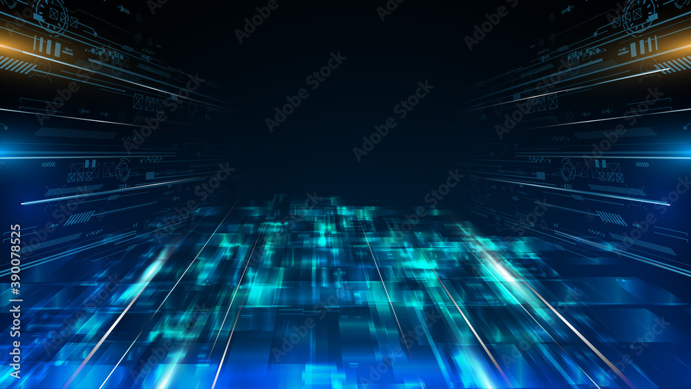 Poster abstract tech sci fi loading futuristic concept design background eps 10 vector