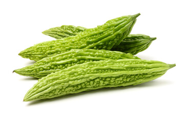 Bitter melon , Bitter gourd on white background